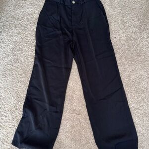 Classic Black Women's Straight-Leg Pants